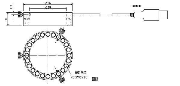 クリックすると拡大画像を表示できる USB LEDライト外観